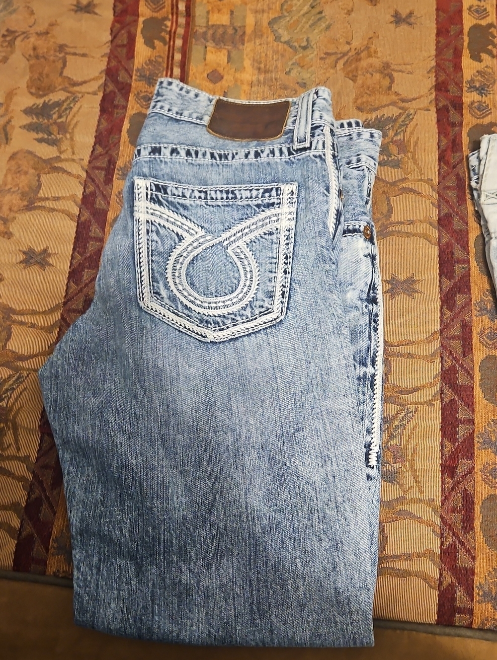 Big Star Light Wash Relaxed Fit Jeans with Embroidered Back Pocket